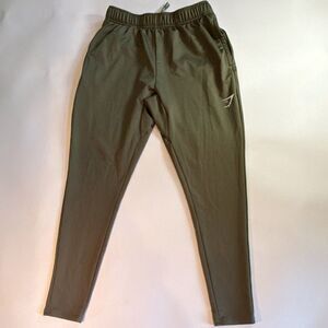 Gymshark Olive Jogger Pants Men's M Slim Fit Elastic Waist Stretch Activewear